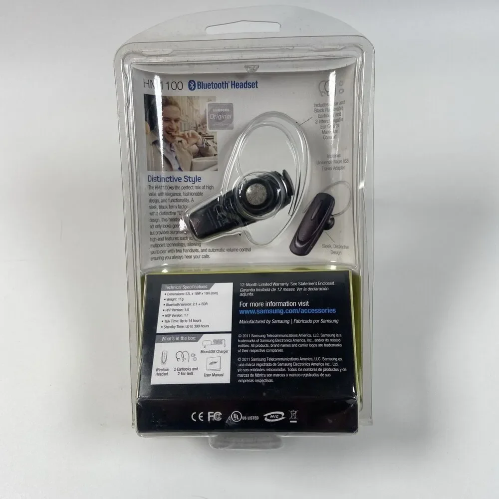 NEW Samsung HM1000 Wireless Bluetooth Headset w/ Charger